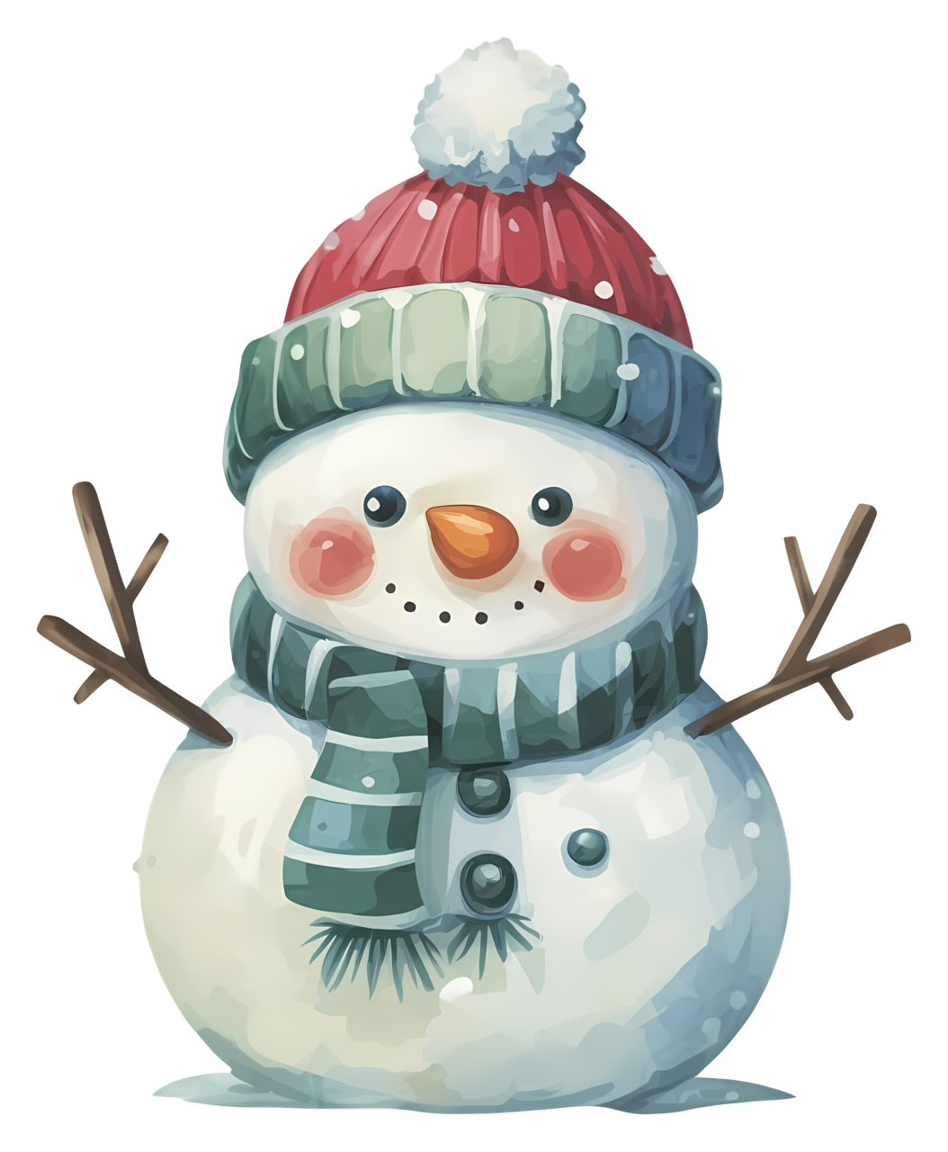 Schneemann mit Schal