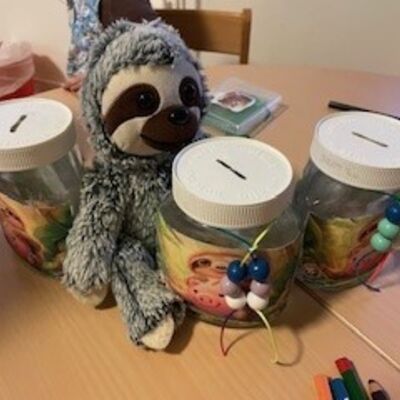 Spardose Geduldstier